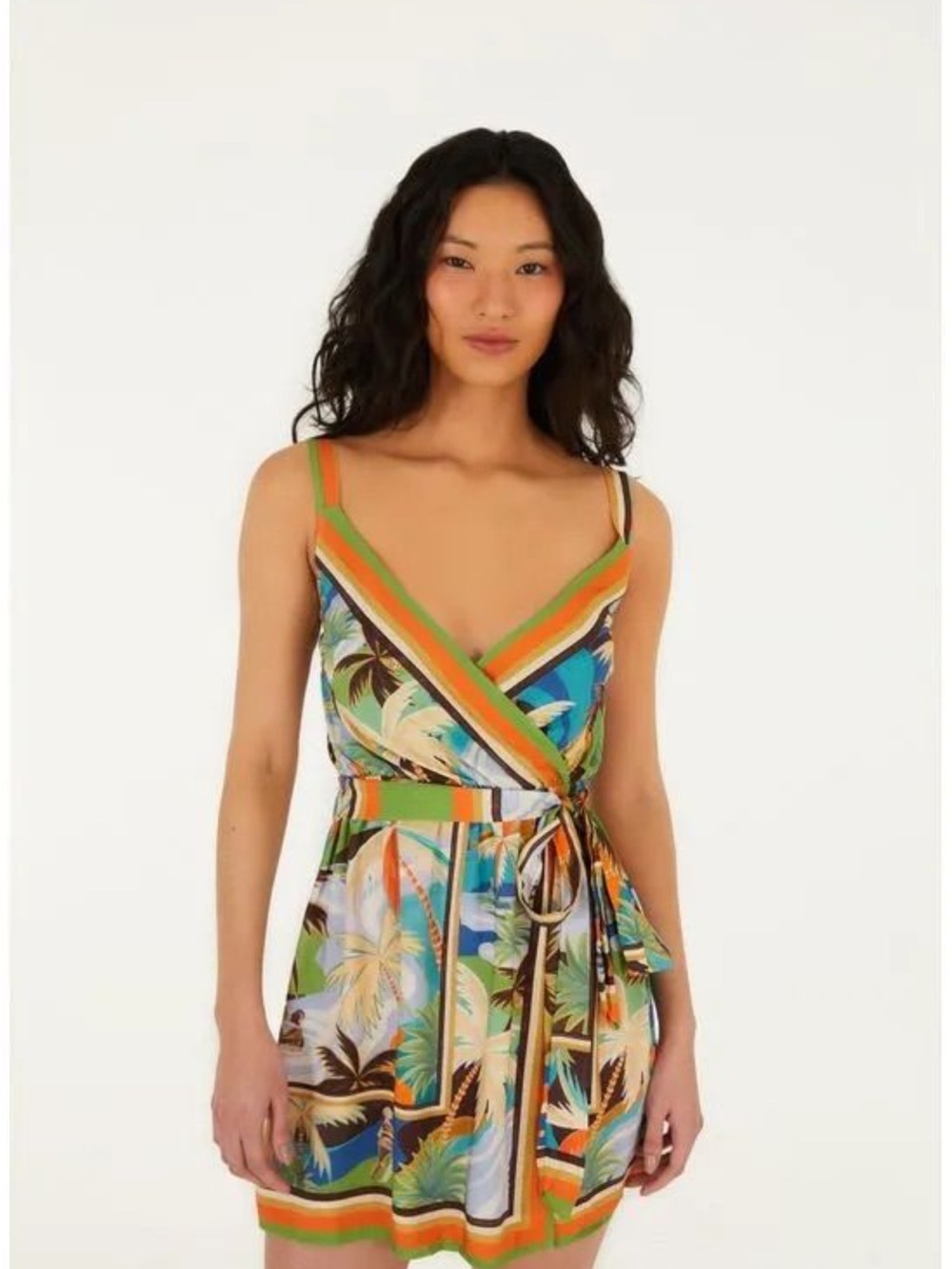 Farm Rio Tropical Wrap Mini Dress NWT S